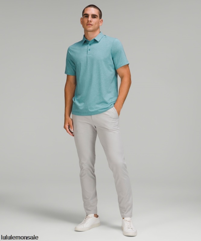 Lululemon Verkauf DELULU739 | Lululemon Deutschland Kurzarm-Poloshirt Mit Heather Crest Evolution